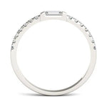 CARISSIE Baguette Moissanite Pavé Eternity Band, top-down view showing the circular shape and continuous sparkle of the stones