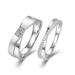 CARISSIE round moissanite pavé eternity band set, angled view showing brushed center stone and twisted pavé band