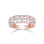 Alicia Moissanite Openwork Wedding Band, front view