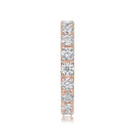 Annabel Round Moissanite Eternity Band in 18K rose gold plating, front view