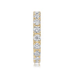Annabel Round Moissanite Eternity Band in 18K yellow gold plating, front view