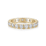 Annabel Round Moissanite Eternity Band in 18K yellow gold plating, front view