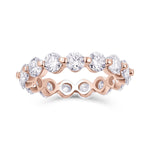 Annika Round Moissanite Floating Eternity Band, front view