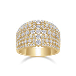 Antonia Moissanite Five Row Pavé Ring, front view