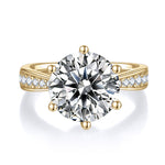 Arielle Round Moissanite Pavé Engagement Ring, front view