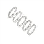 Bailey Moissanite Stackable Ring Set in 18K white gold plating