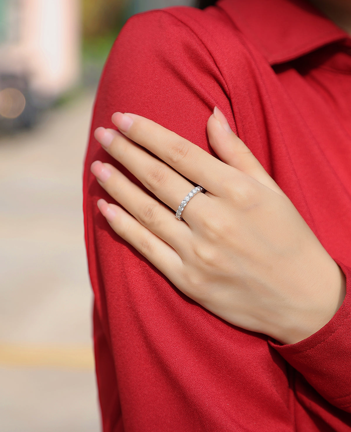 Carissie Ring MF214056 - Silver On Model