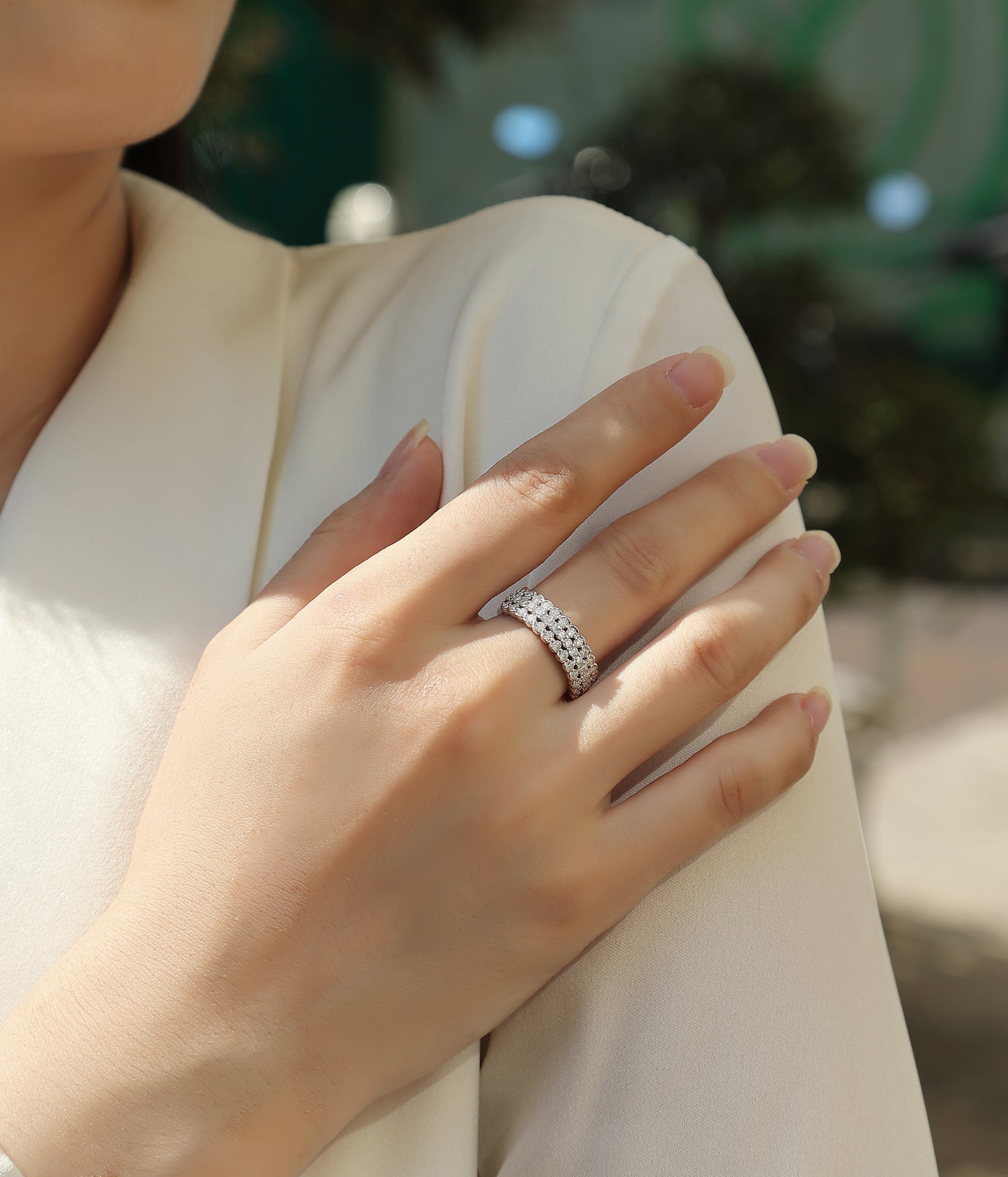 Carissie Ring MF214373 - Silver On Model