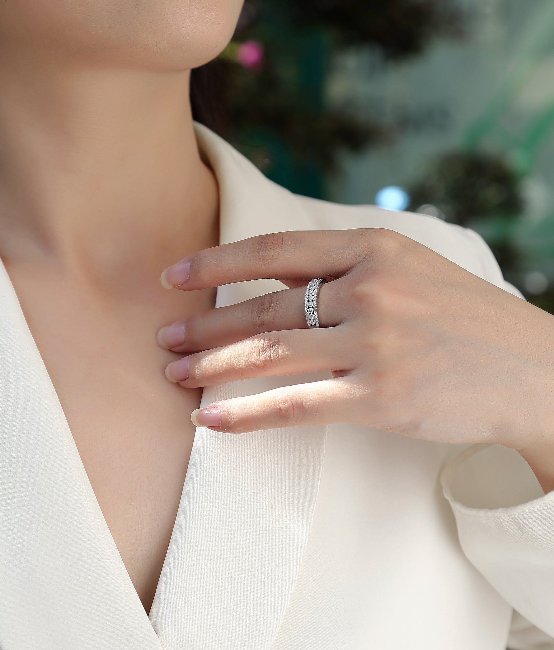 Carissie Ring MF214377 - Silver On Model