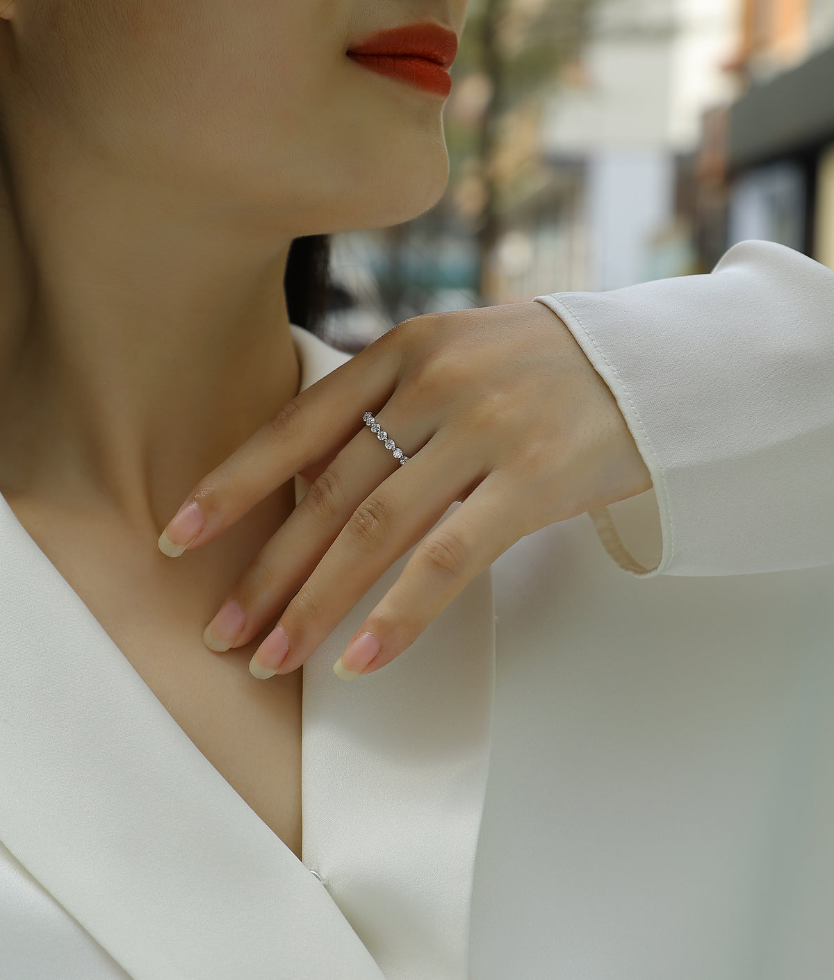 Carissie Ring MF214455 - Silver On Model