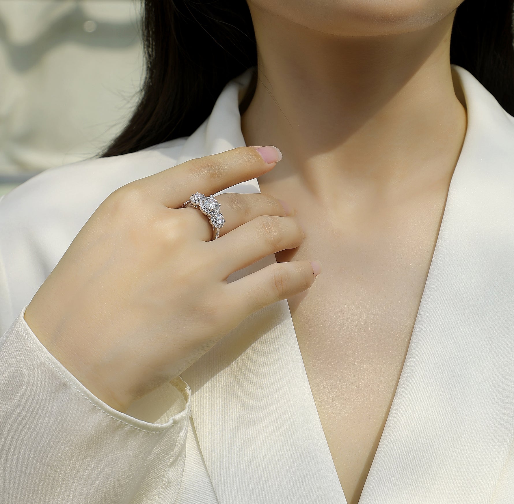 Carissie Ring MF214474 - Silver On Model