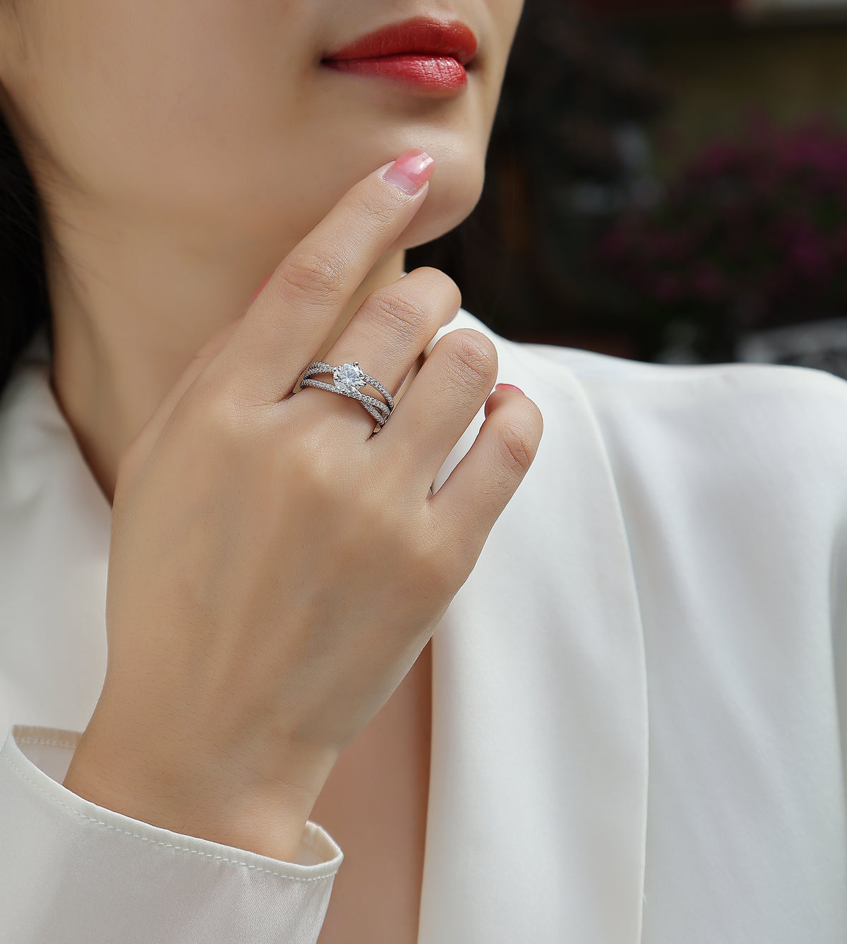 Carissie Ring MF214549 - Silver On Model