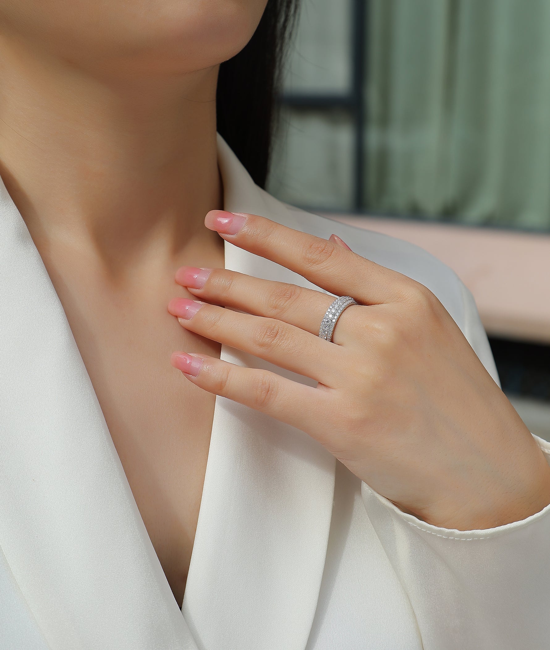 Carissie Ring MF214565 - Silver On Model