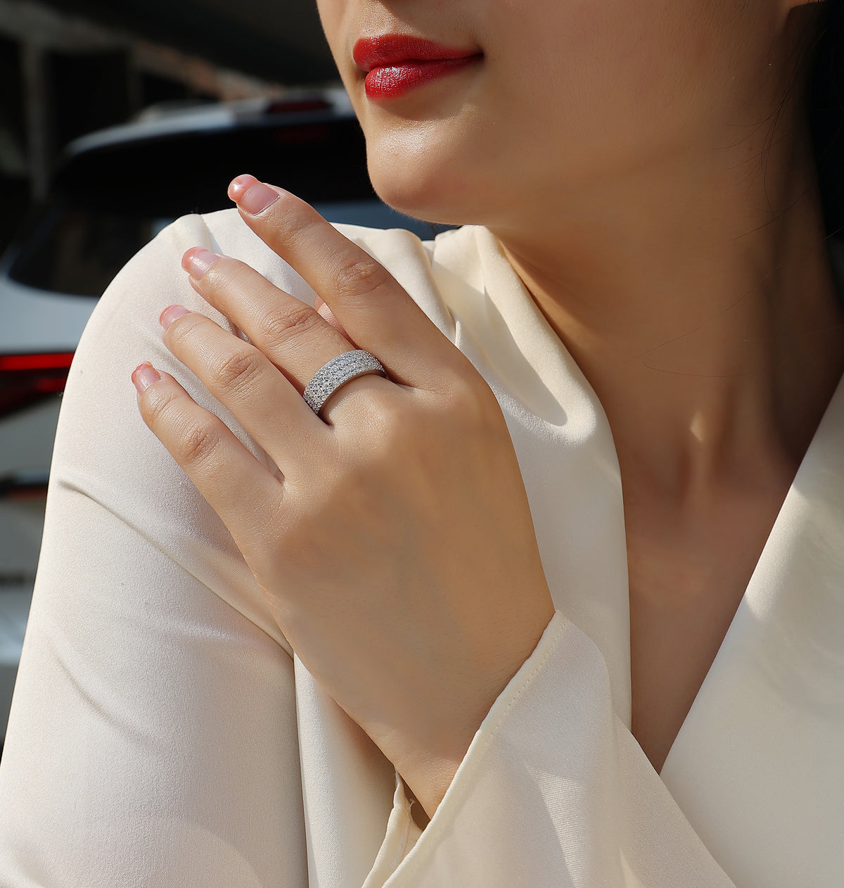 Carissie Ring MF214631 - Silver On Model