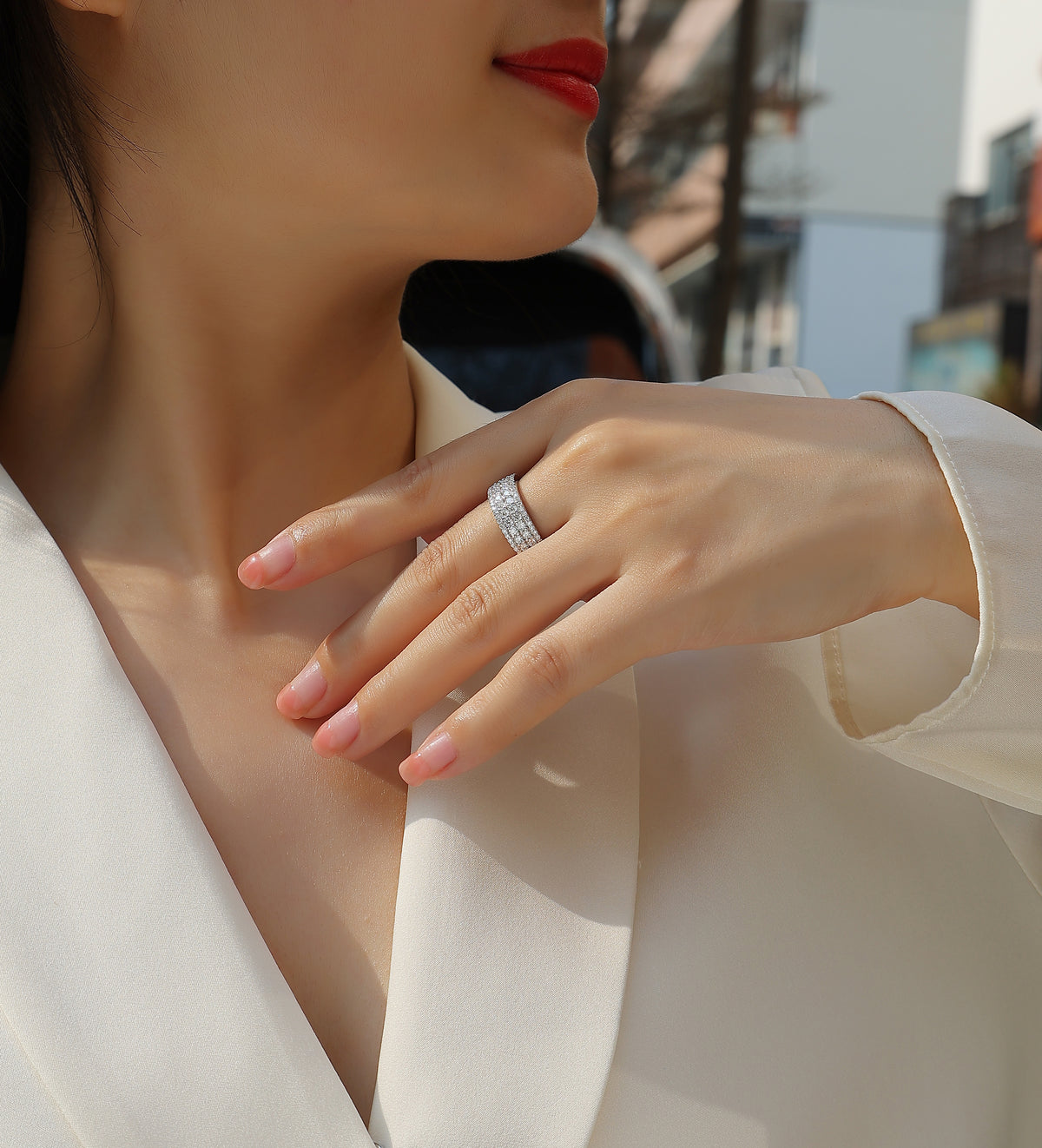 Carissie Ring MF214631 - Silver On Model