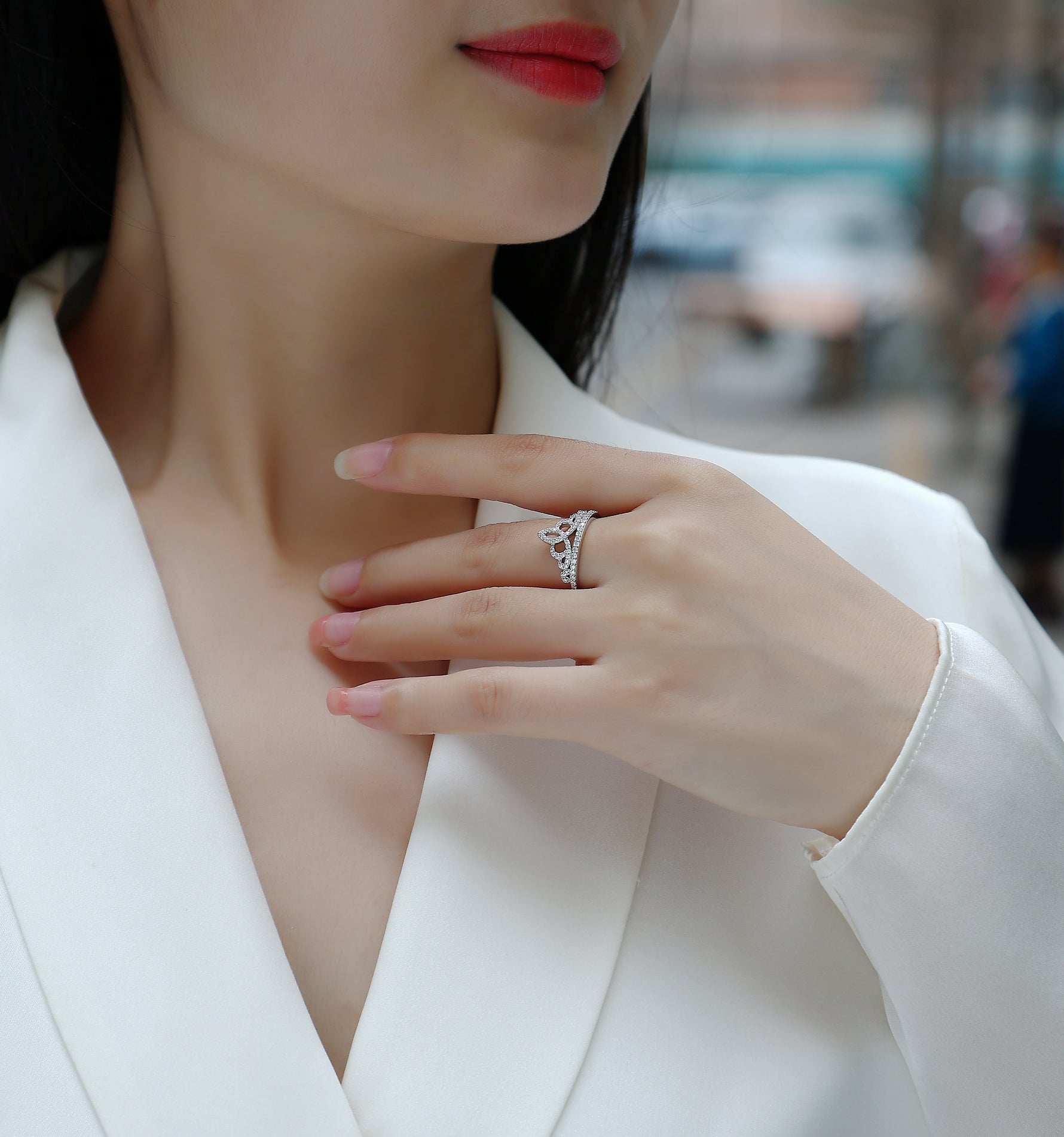 Carissie Ring MF214644 - Silver On Model