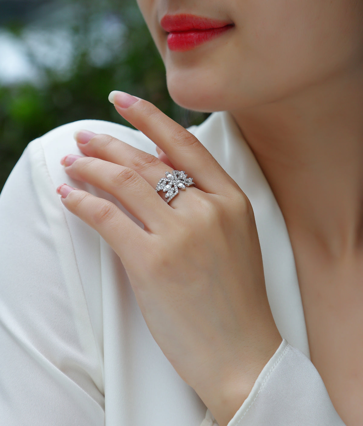 Carissie Ring MF214650 - Silver On Model