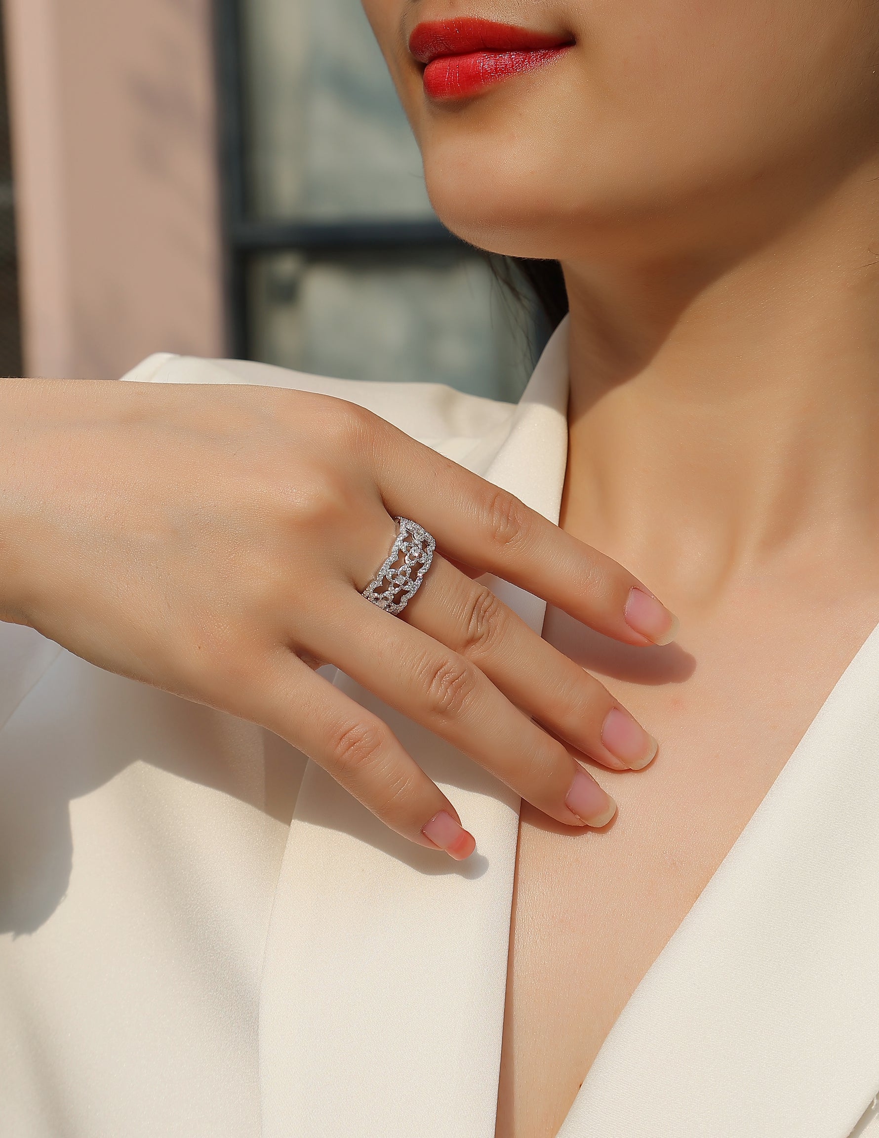 Carissie Ring MF214651 - Silver On Model