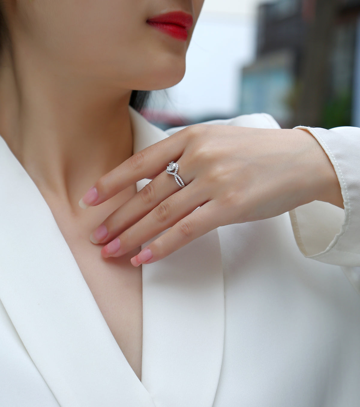 Carissie Ring MF214732 - Silver On Model