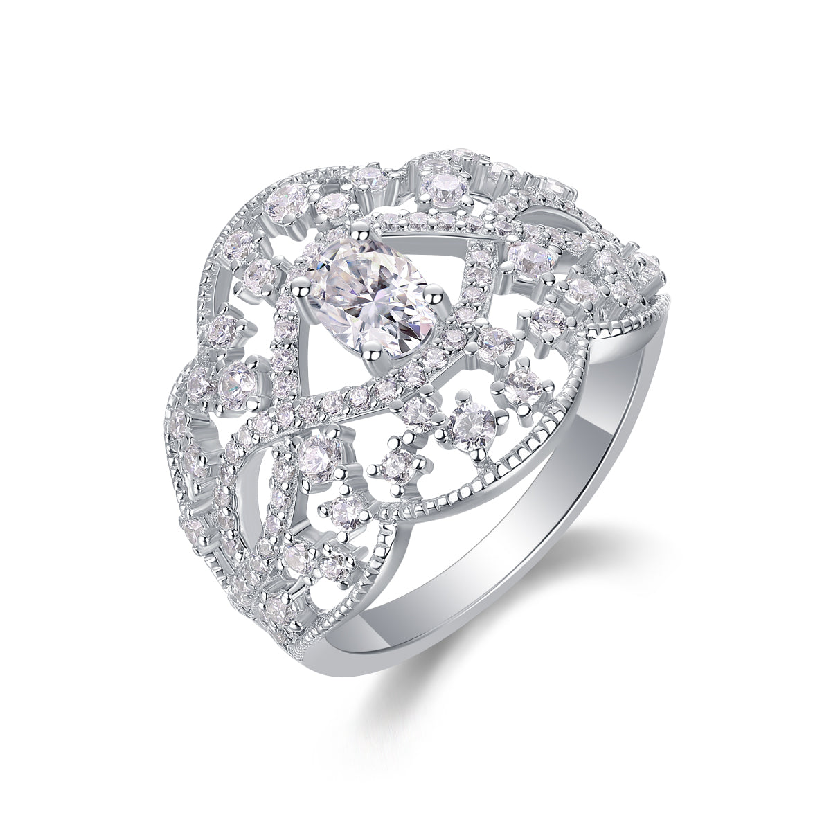 Carissie Ring MF214740 - Silver Angle View