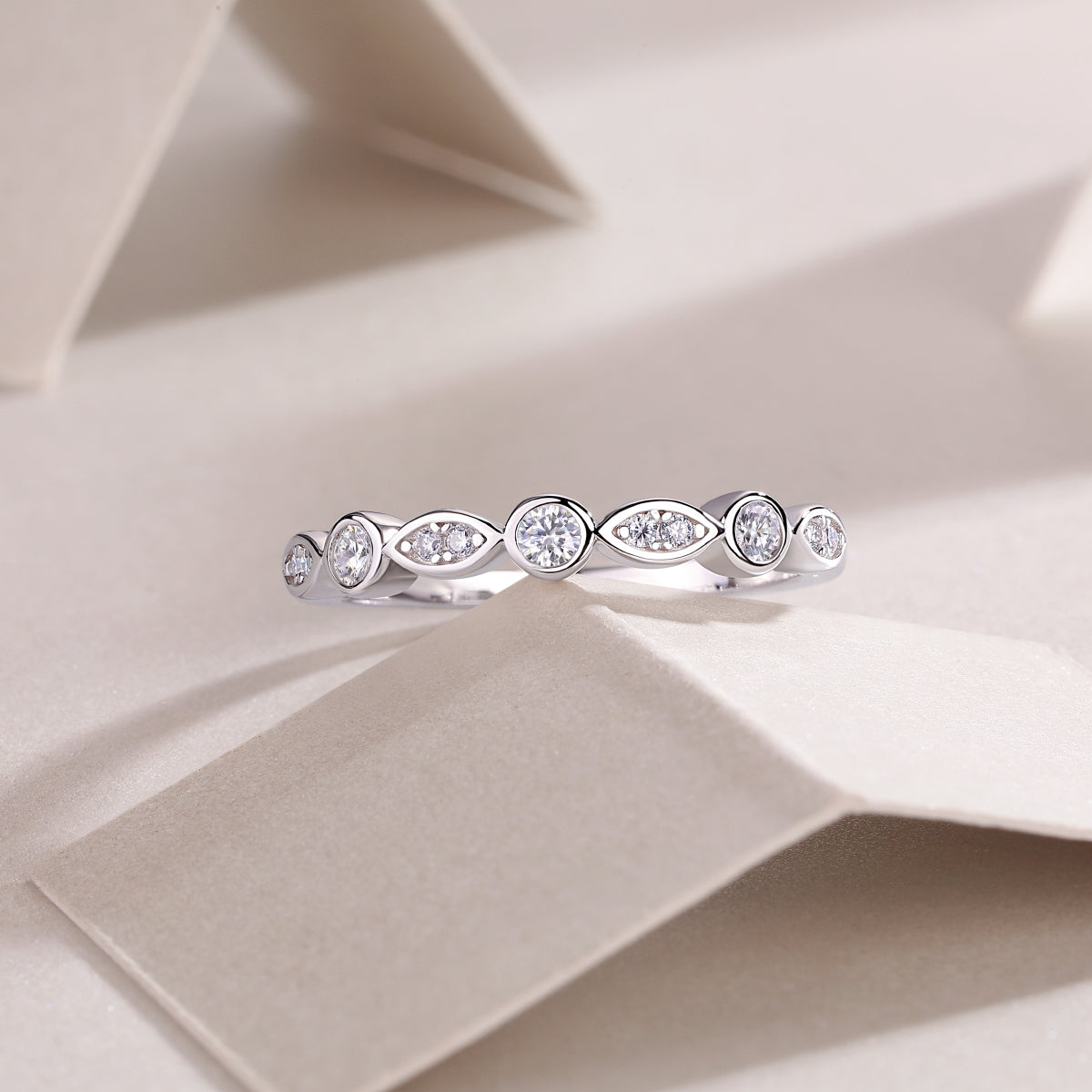 Carissie Ring MF214741 - Silver Angle View