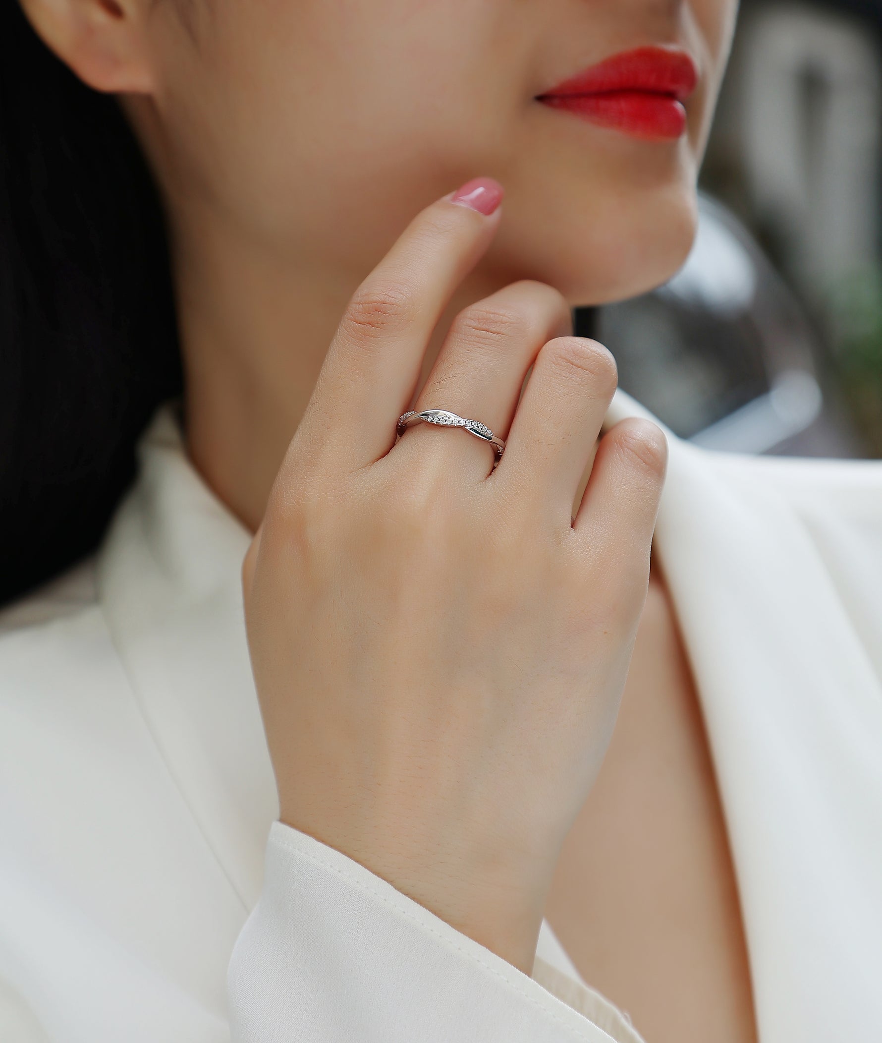Carissie Ring MF214784 - Silver On Model