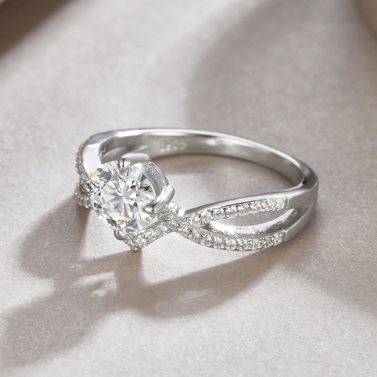 Carissie Ring MF214857 - Silver Angle View