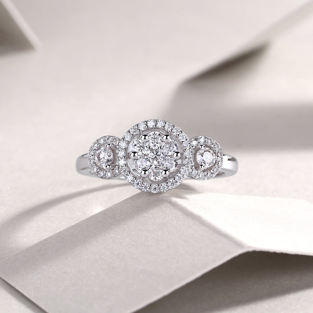 Carissie Ring MF214886 - Silver Angle View