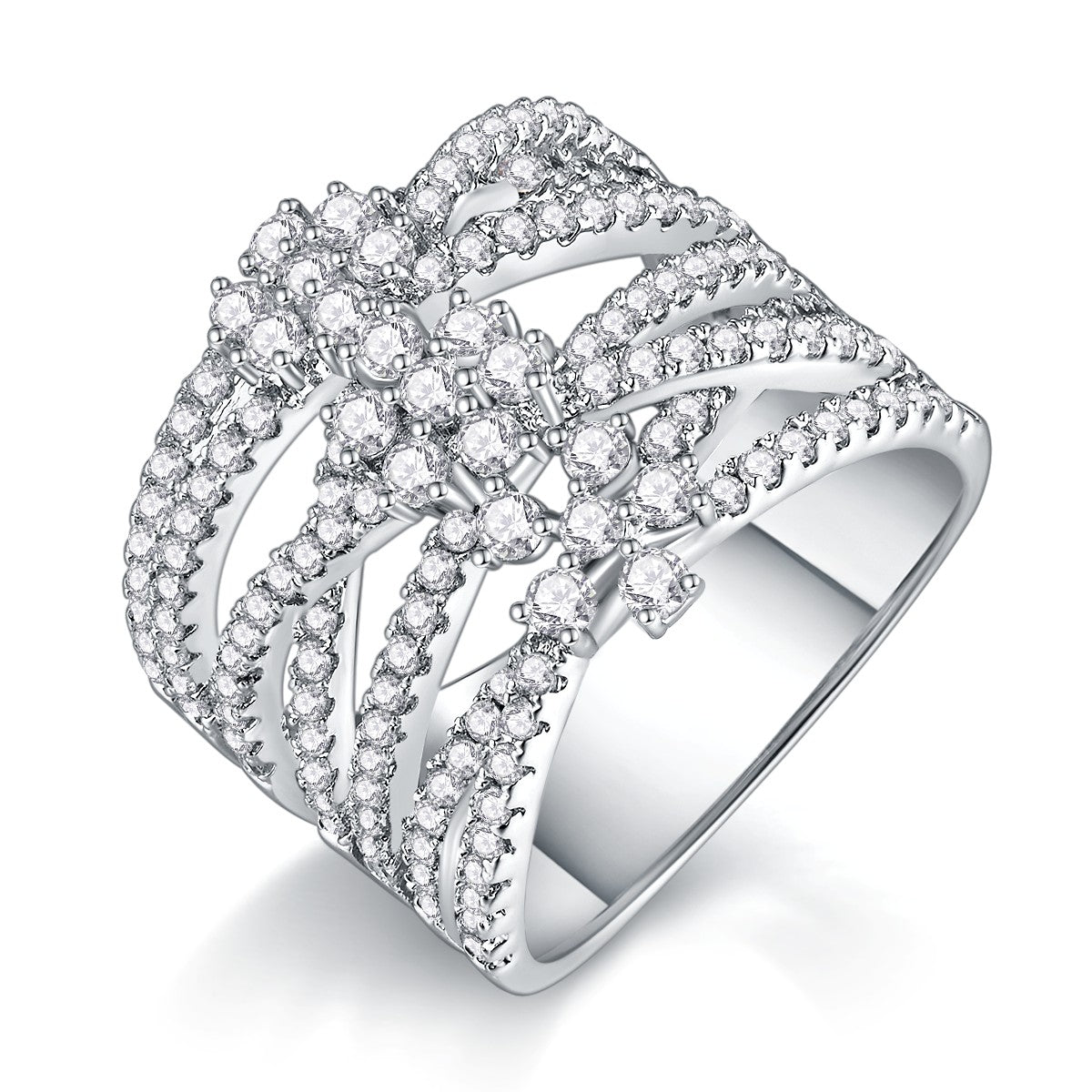 Carissie Ring MF215008 - Silver Angle View