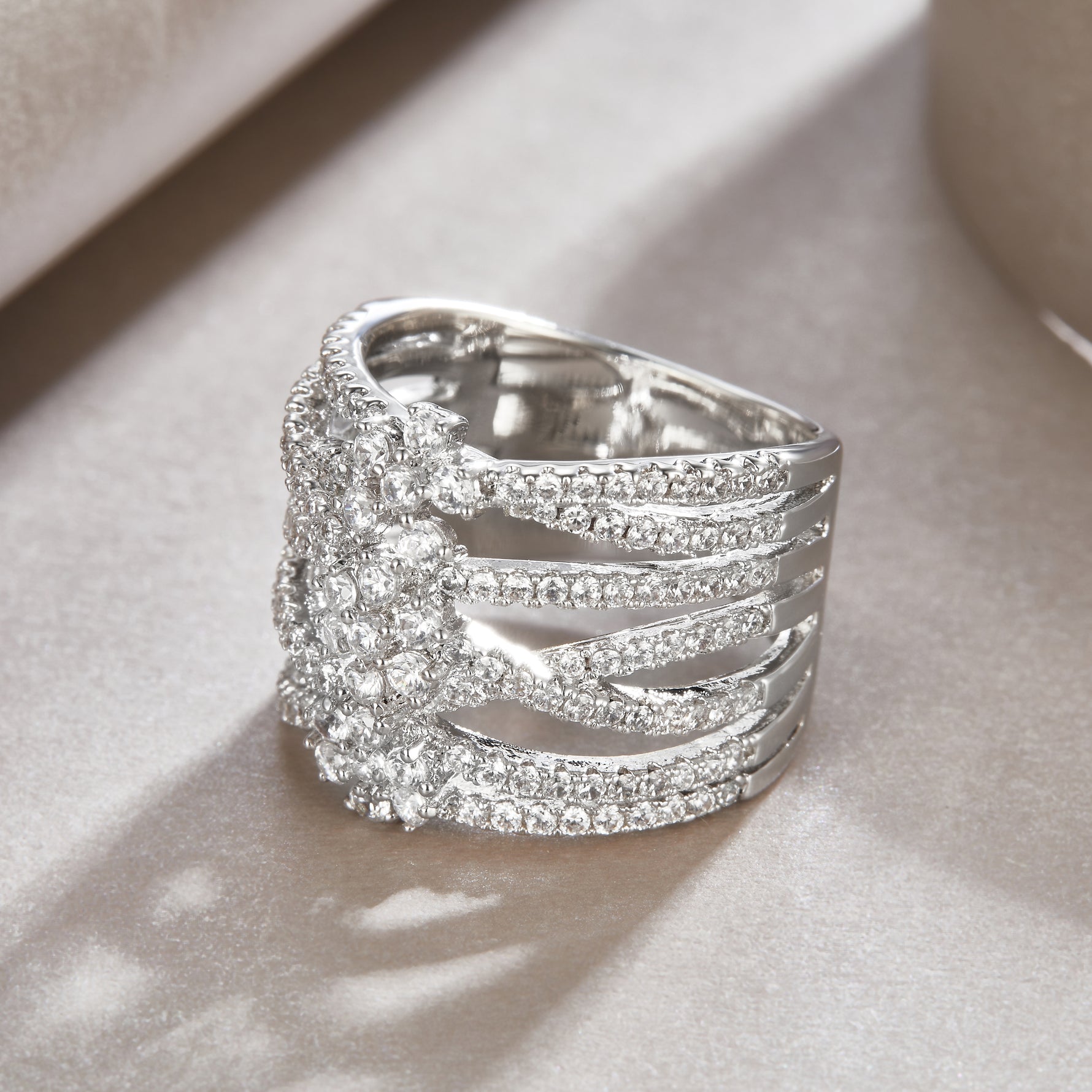 Carissie Ring MF215008 - Silver Angle View