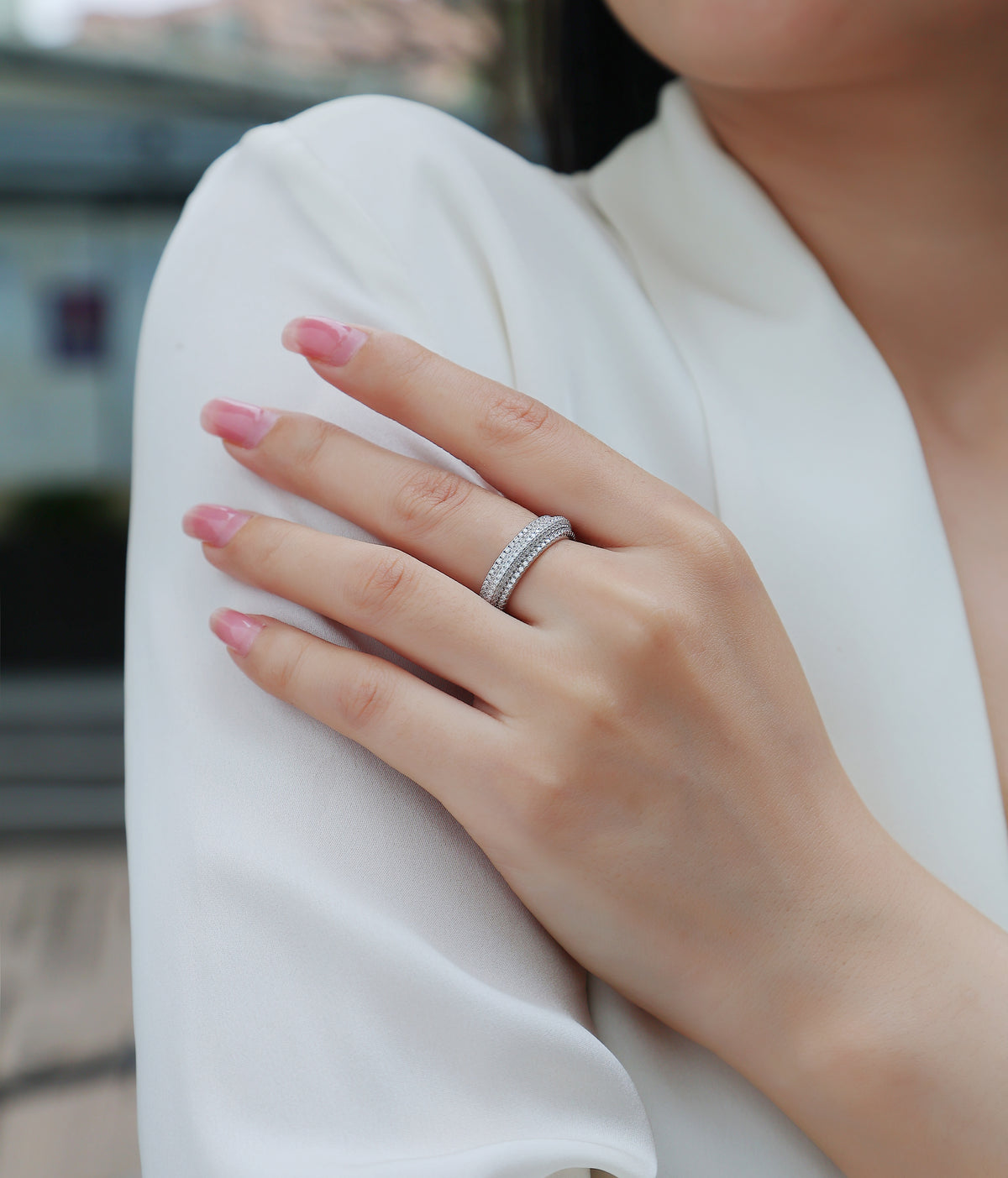 Carissie Ring MF215010 - Silver On Model