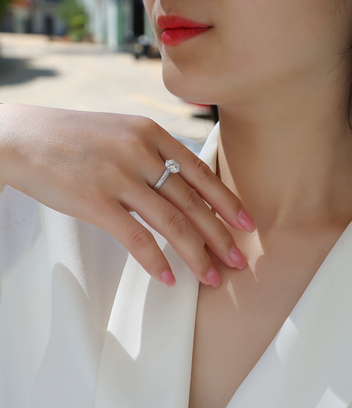 Carissie Ring MF215023 - Silver On Model
