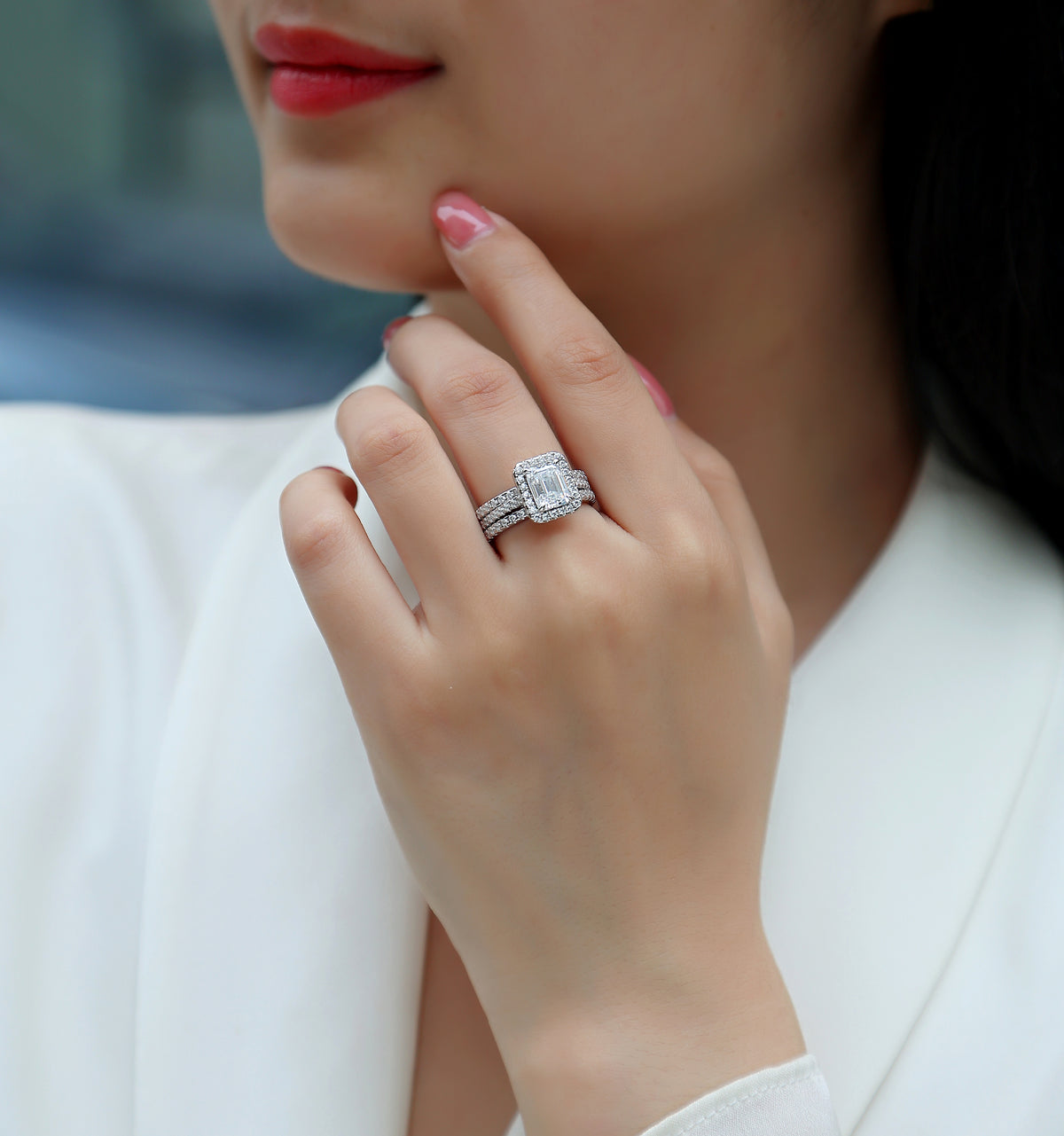 Carissie Ring MF215089 - Silver On Model