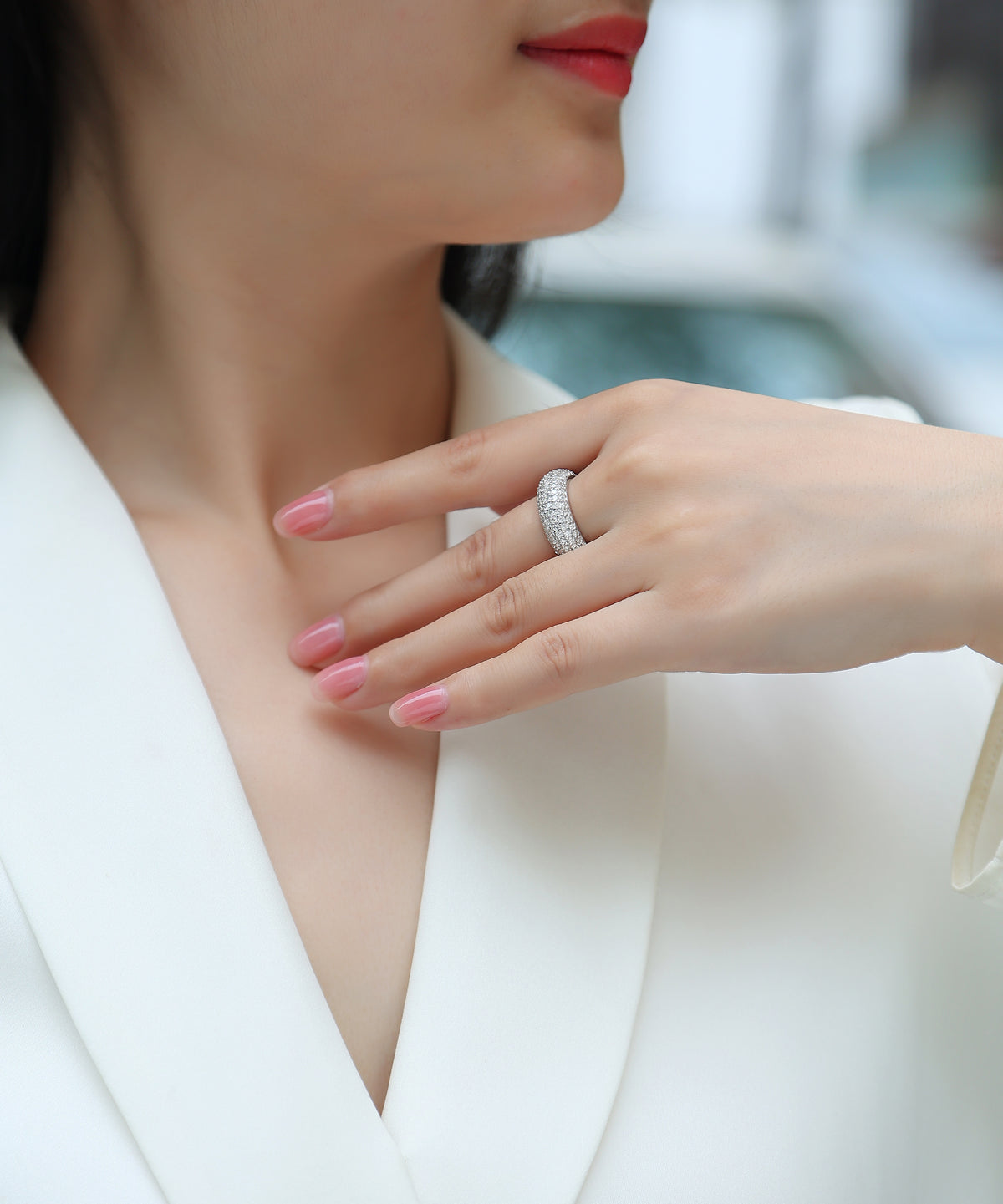 Carissie Ring MF215155 - Silver On Model