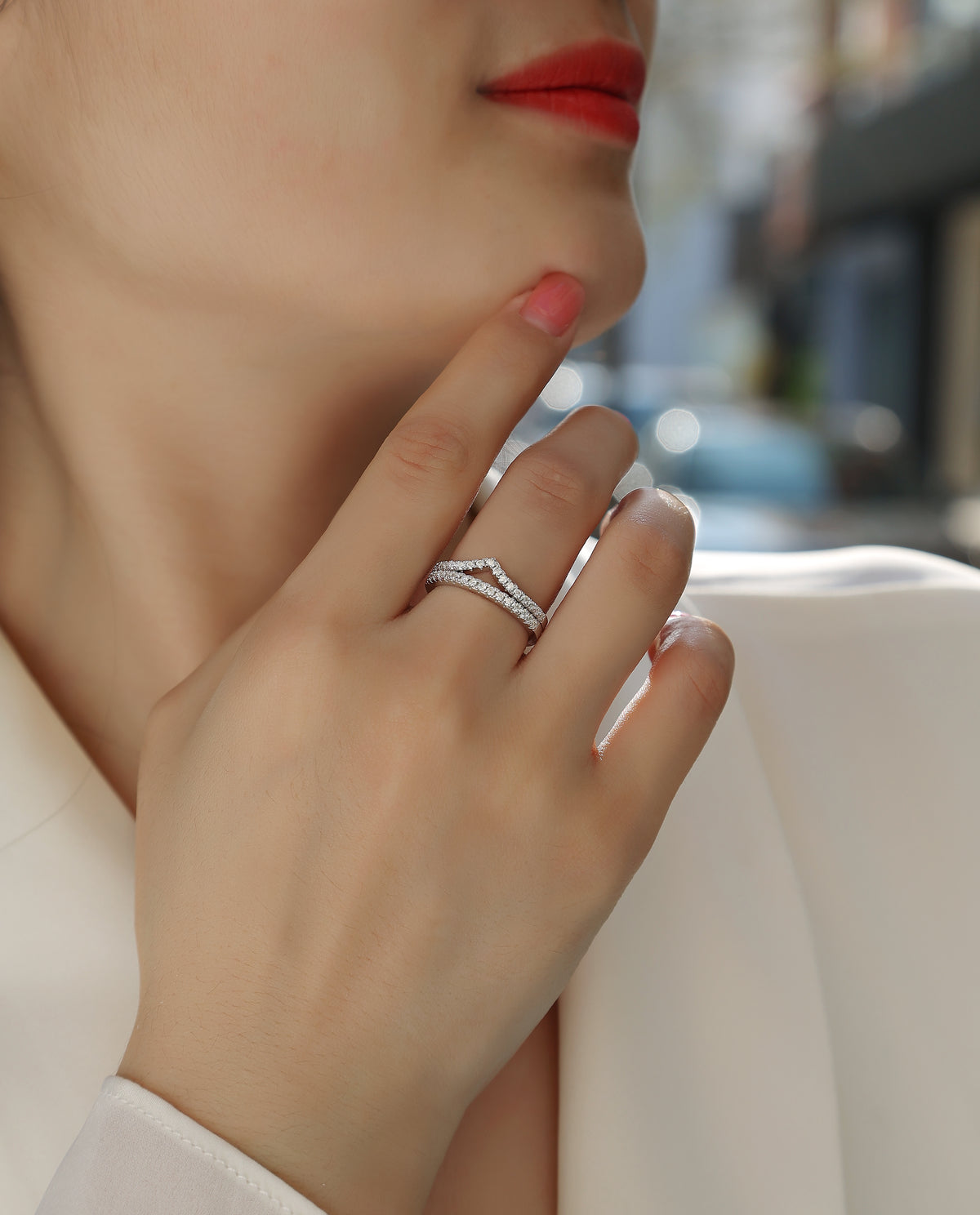 Carissie Ring MF215277 - Silver On Model