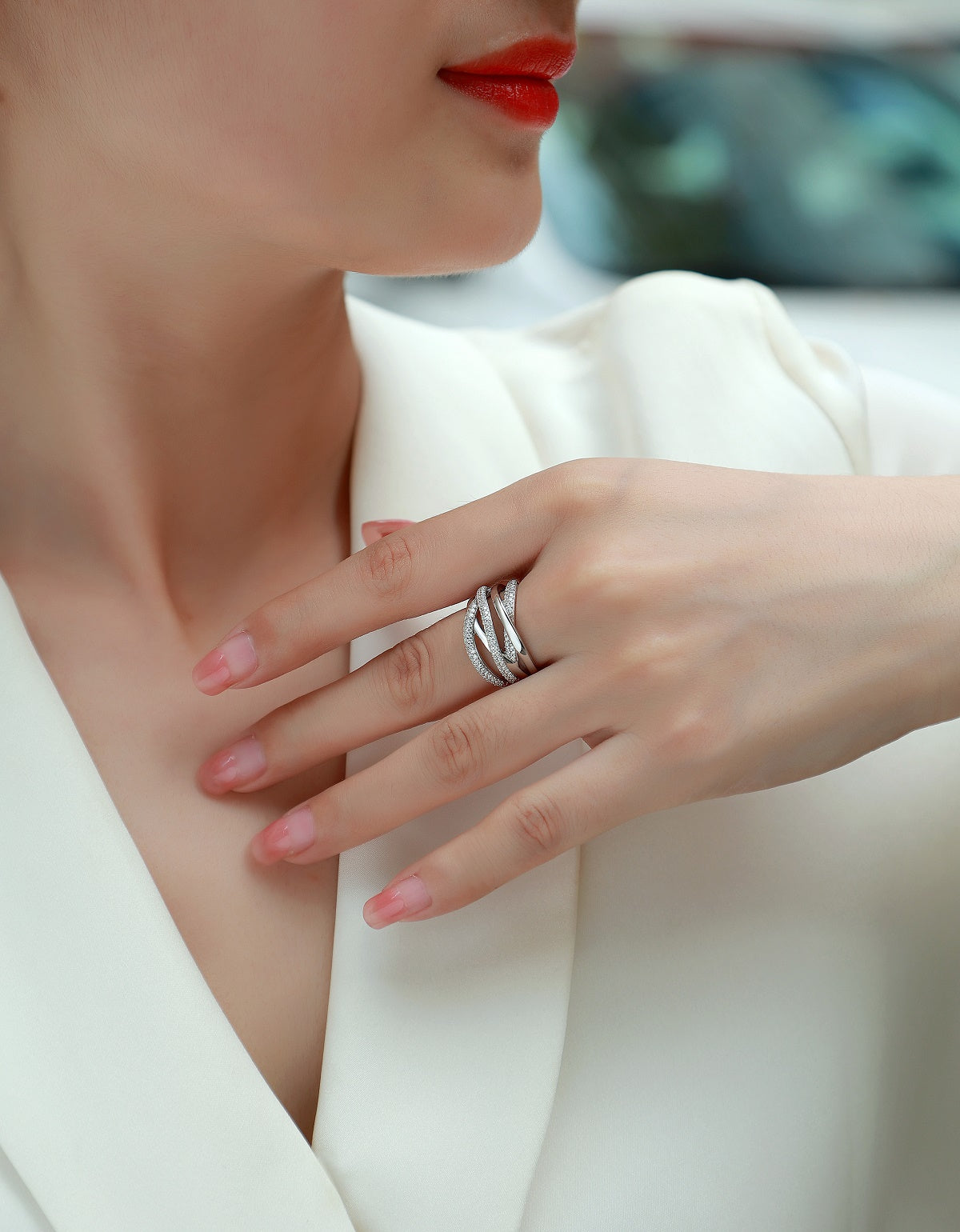 Carissie Ring MF215348 - Silver On Model