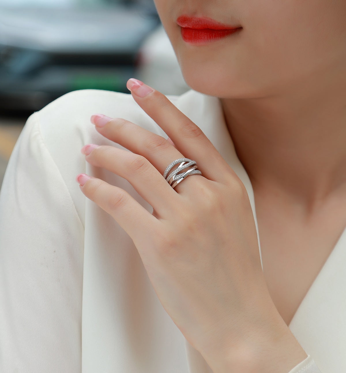 Carissie Ring MF215348 - Silver On Model