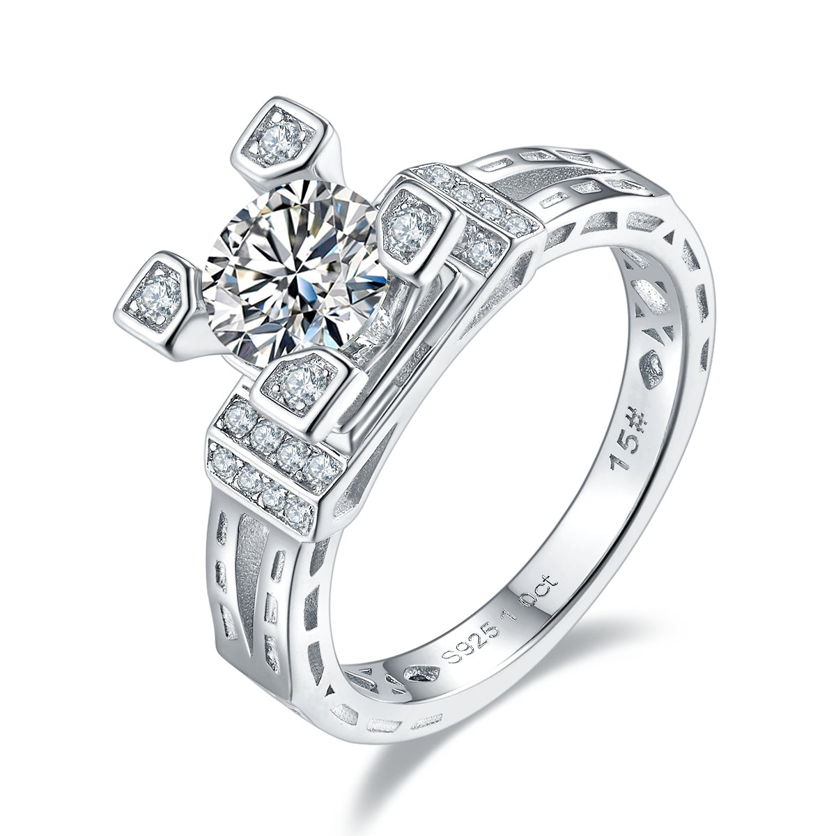 Carissie Ring MF215628 - Silver Angle View