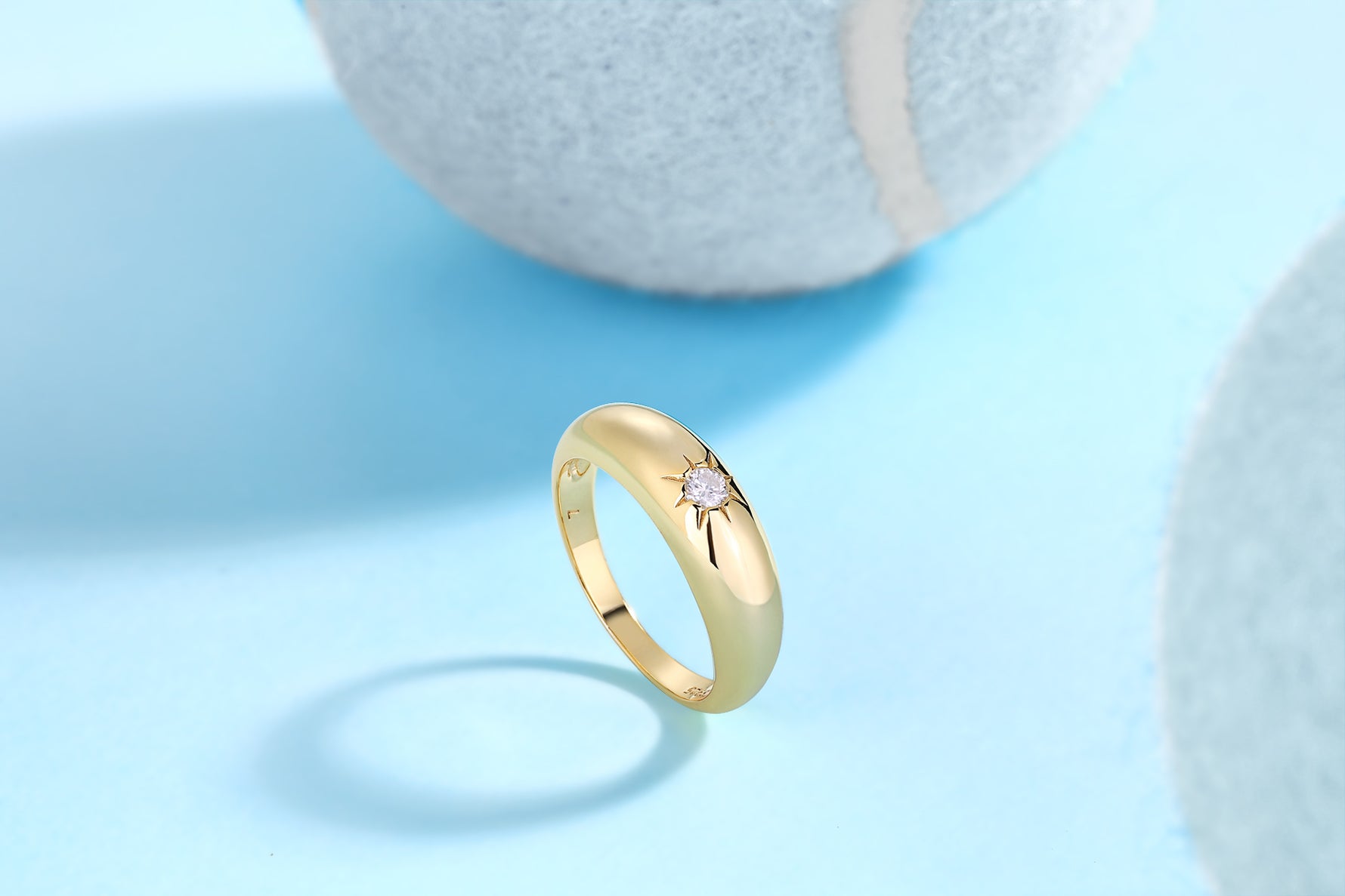 Carissie Ring MF216008 - Yellow Gold Angle View