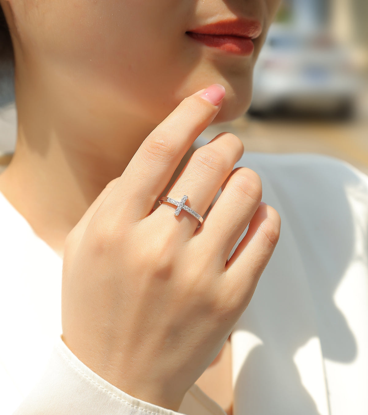 Carissie Ring MF216013 - Silver On Model