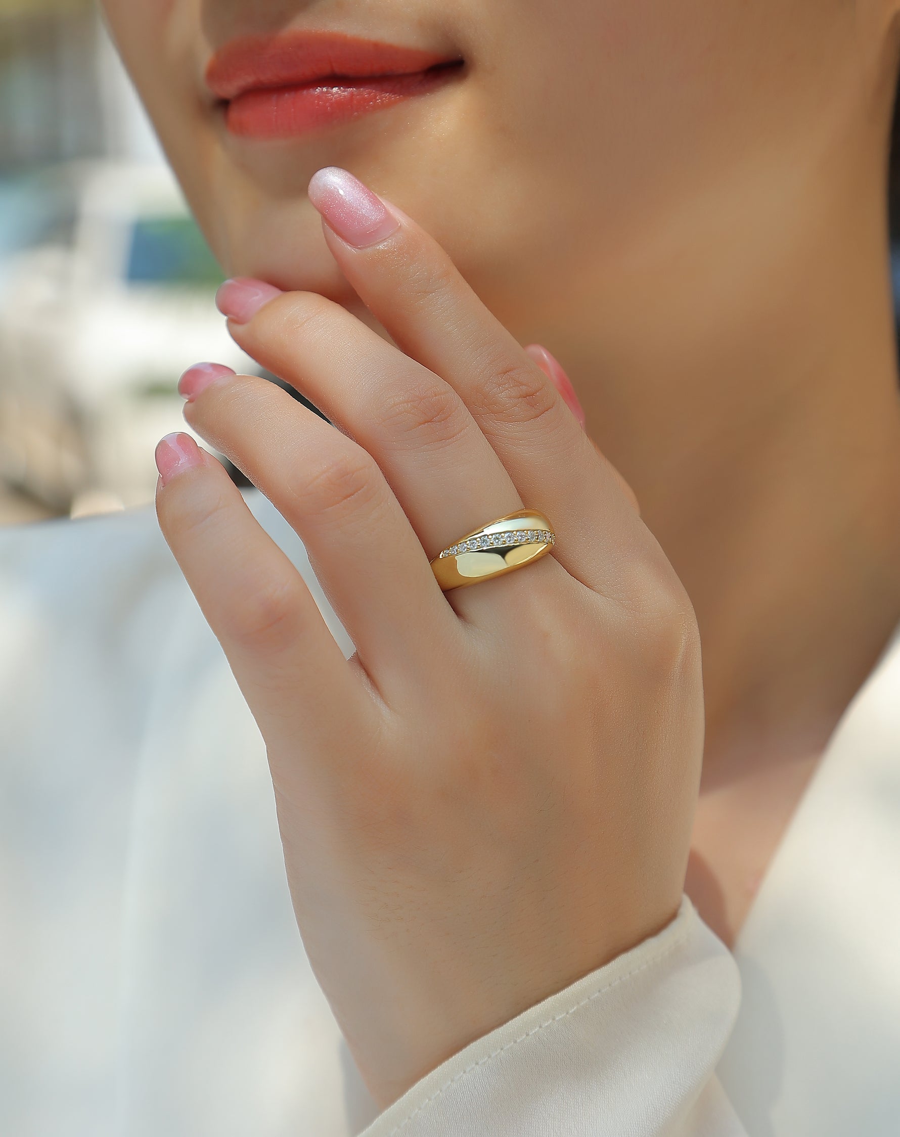 Carissie Ring MF216015 - Yellow Gold On Model