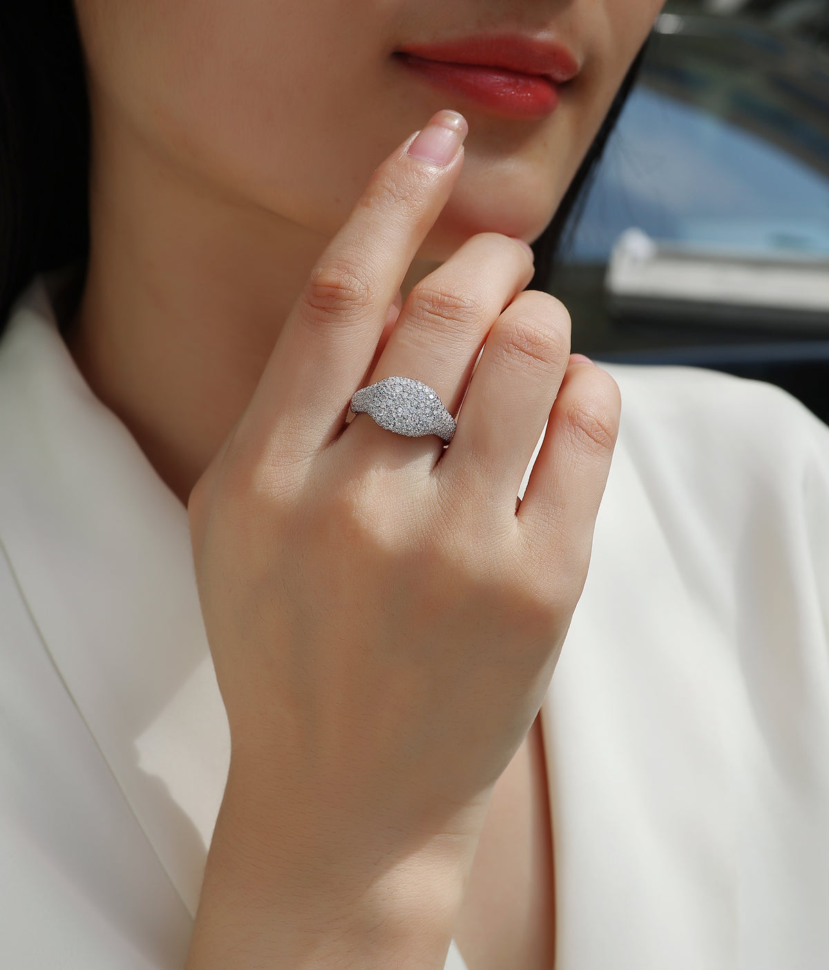 Carissie Ring MF216622 - Silver On Model