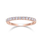 Carly Round Moissanite Half Eternity Band, front view
