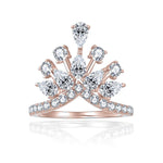 Celeste Moissanite Crown Cocktail Ring, front view
