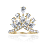 Celeste Moissanite Crown Cocktail Ring, front view