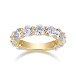 Darcy Round Moissanite Eternity Band in 18K yellow gold plating, front view