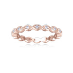 Frances Moissanite Vintage Bezel Eternity Band, front view