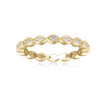 Frances Moissanite Vintage Bezel Eternity Band, front view