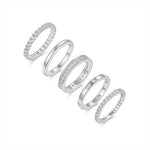 Freya Round Moissanite Stackable Ring Set in 18K white gold plating