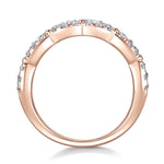 Gina Moissanite Lattice Cocktail Ring in 18K rose gold plating